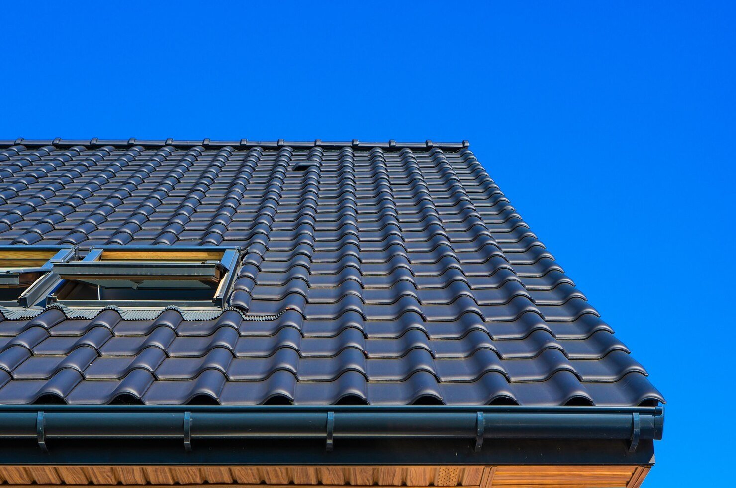 Blue tile roof